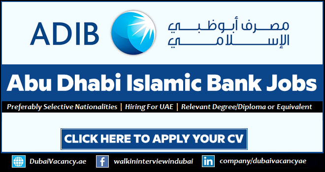 ADIB Careers Abu Dhabi Islamic Bank Jobs