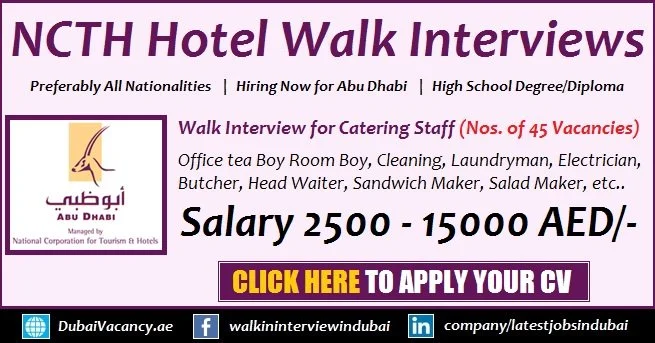 Abu Dhabi Hotel NCTH Jobs