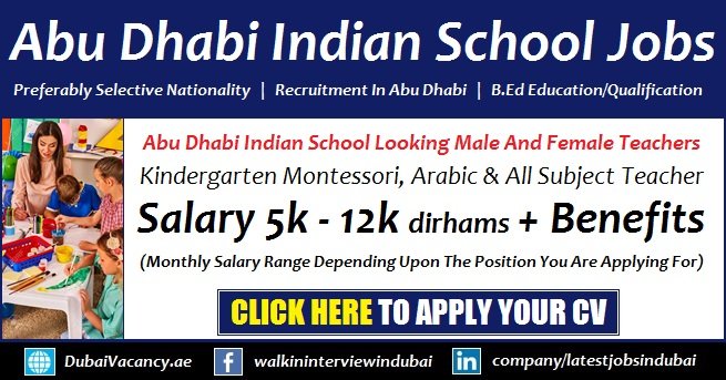 Abu Dhabi Indian School Vacancy Teaching Staff adisuae.comcareers 1