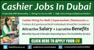 Cashier Jobs in Dubai