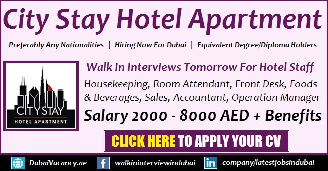 City Stay Hotel Apartment Walk in Interview