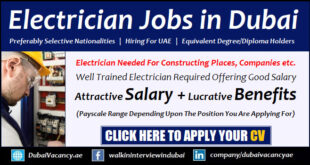 Electrician Jobs in Dubai