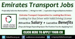 Emirates Transport Driver Jobs