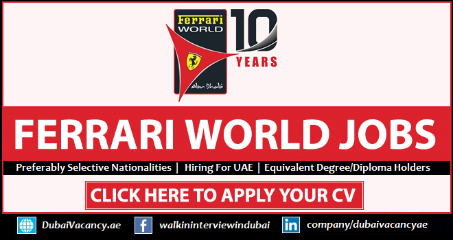 Ferrari World Careers Abu Dhabi