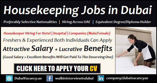 Housekeeping Jobs in Dubai