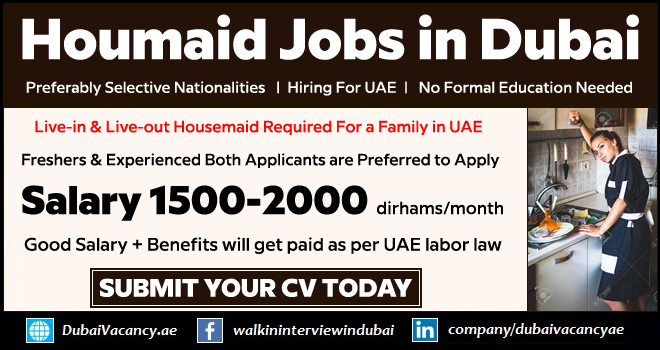 Housemaid Jobs in Dubai 2