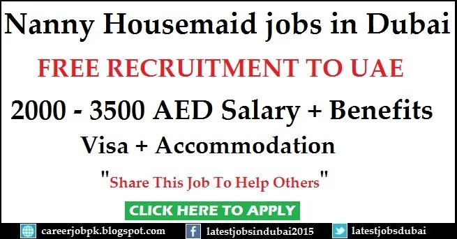 Nanny Housemaid jobs in Dubai