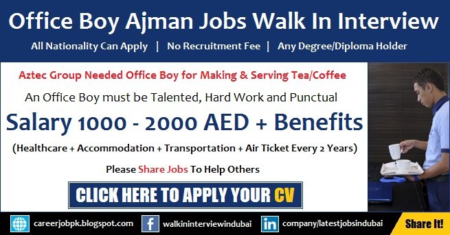 Office Boy Jobs in Ajman