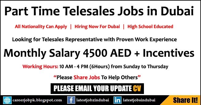 Part Time Telesales Jobs in Dubai