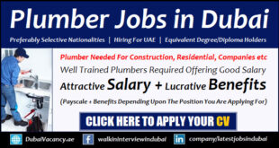 Plumber Jobs in Dubai