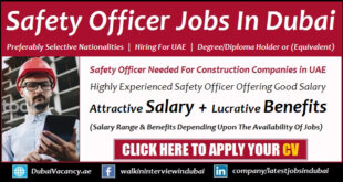 Safety Officer Jobs in Dubai