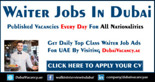 Waiter Jobs in Dubai