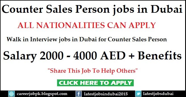 Counter Sales Jobs Dubai